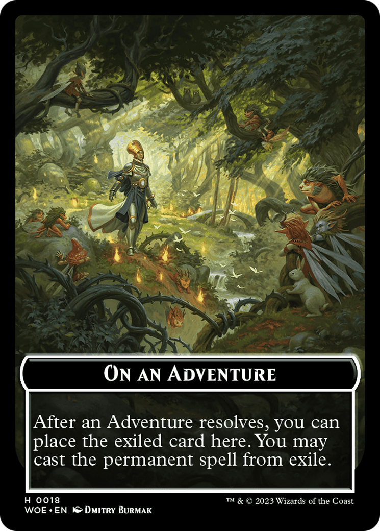 Wicked Role / Cursed Role // Emblem - On An Adventure Double-Sided Token [Wilds of Eldraine Tokens] | Gear Gaming Fayetteville