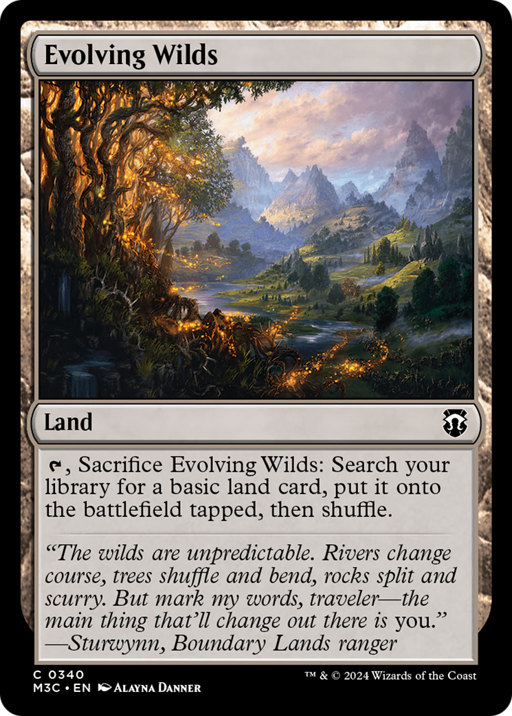 Evolving Wilds (Ripple Foil) [Modern Horizons 3 Commander] | Gear Gaming Fayetteville