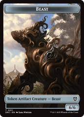 Construct // Beast (0011) Double-Sided Token [Aetherdrift Commander Tokens] | Gear Gaming Fayetteville