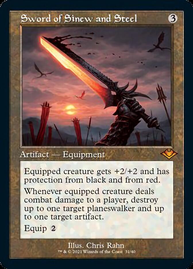 Sword of Sinew and Steel (Retro) [Modern Horizons] | Gear Gaming Fayetteville