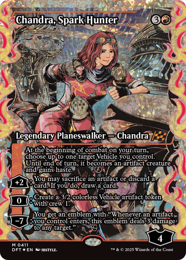 Chandra, Spark Hunter (Showcase) (Fracture Foil) [Aetherdrift] | Gear Gaming Fayetteville