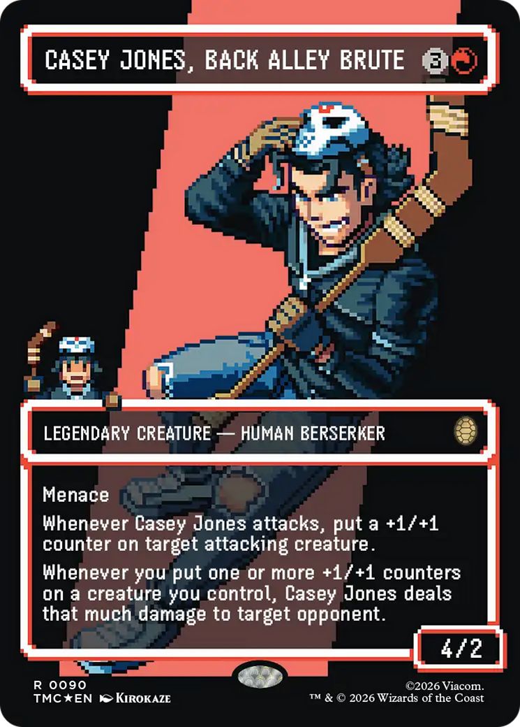 Casey Jones, Back Alley Brute (Borderless) (Surge Foil) [Teenage Mutant Ninja Turtles Commander] | Gear Gaming Fayetteville