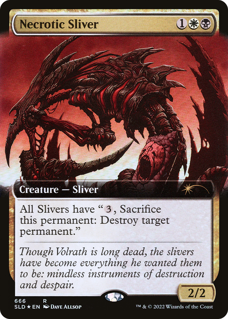 Necrotic Sliver (Extended Art) [Secret Lair Drop Promos] | Gear Gaming Fayetteville