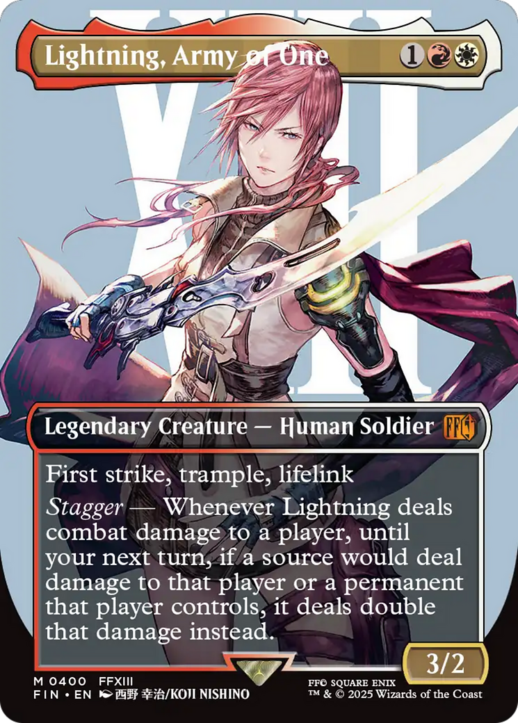 Lightning, Army of One (Borderless) (0400) [FINAL FANTASY] | Gear Gaming Fayetteville