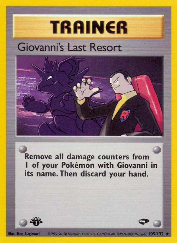 Giovanni's Last Resort (105/132) [Gym Challenge 1st Edition] | Gear Gaming Fayetteville