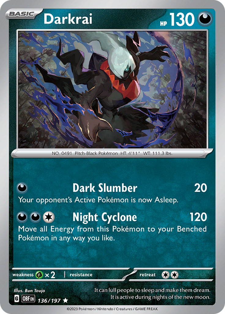 Darkrai (136/197) [Scarlet & Violet: Obsidian Flames] | Gear Gaming Fayetteville