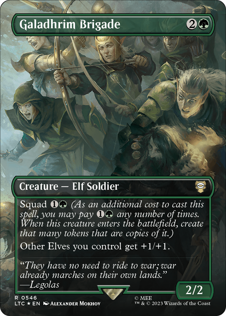 Galadhrim Brigade (Borderless) (Surge Foil) [The Lord of the Rings: Tales of Middle-Earth Commander] | Gear Gaming Fayetteville