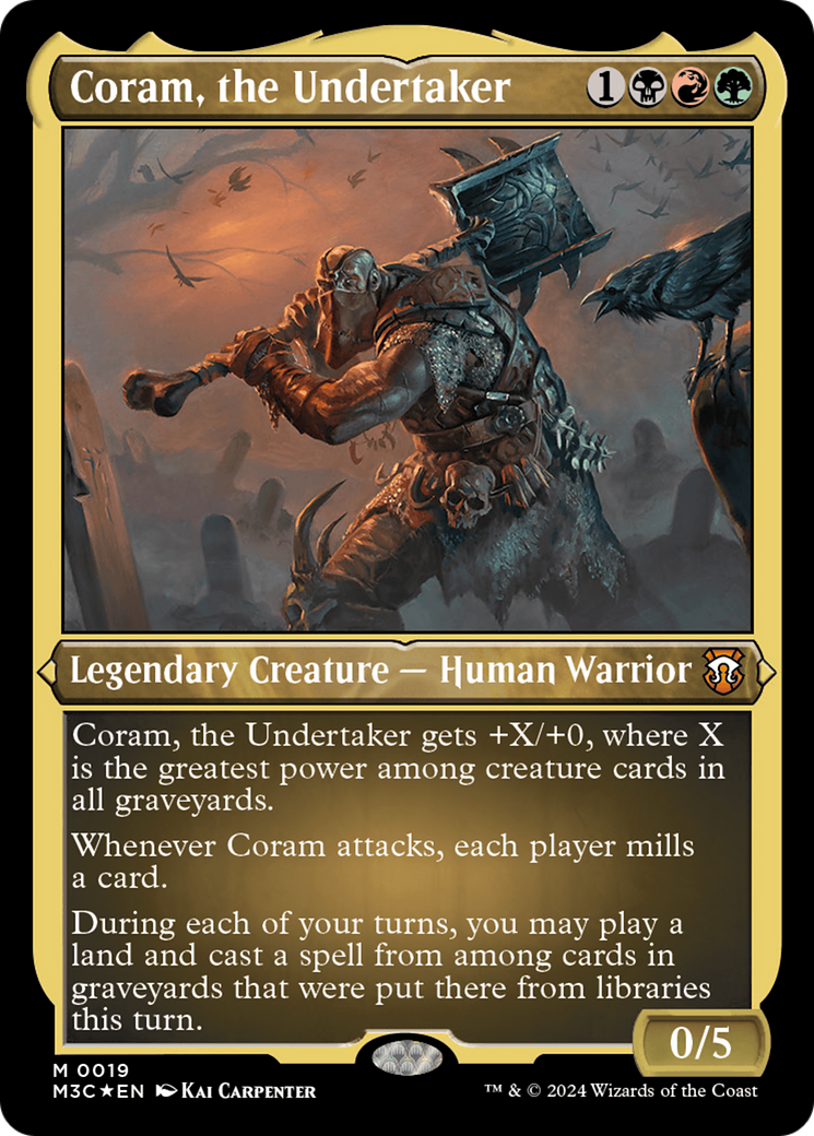 Coram, the Undertaker (Foil Etched) [Modern Horizons 3 Commander] | Gear Gaming Fayetteville