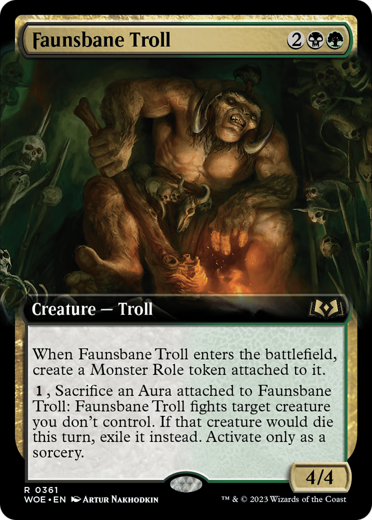Faunsbane Troll (Extended Art) [Wilds of Eldraine] | Gear Gaming Fayetteville