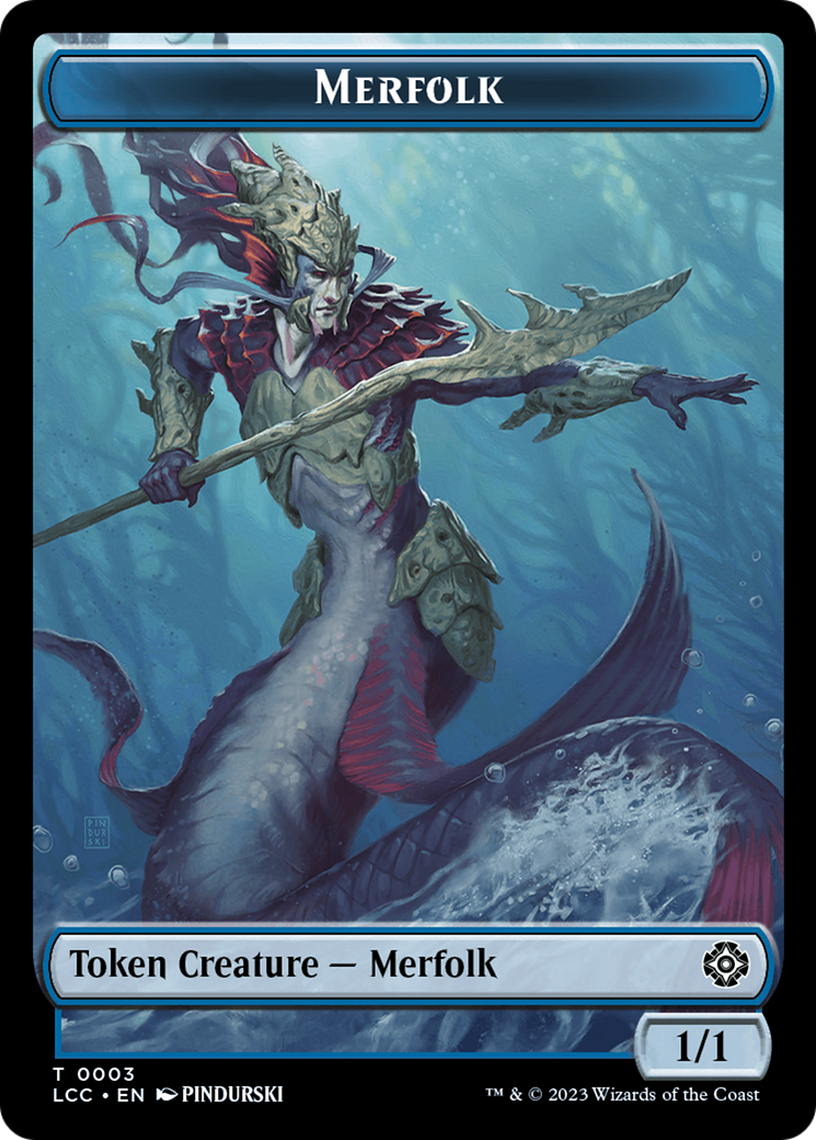 Boar // Merfolk (0003) Double-Sided Token [The Lost Caverns of Ixalan Commander Tokens] | Gear Gaming Fayetteville