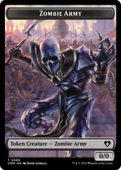 Human Warrior // Zombie Army Double-Sided Token [Commander Masters Tokens] | Gear Gaming Fayetteville