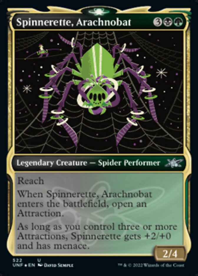 Spinnerette, Arachnobat (Showcase) (Galaxy Foil) [Unfinity] | Gear Gaming Fayetteville