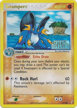 Swampert (27/100) (Stamped) [EX: Crystal Guardians] | Gear Gaming Fayetteville