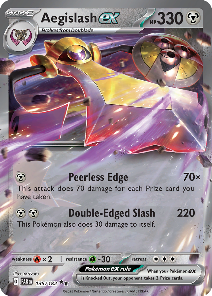 Aegislash ex (135/182) [Scarlet & Violet: Paradox Rift] | Gear Gaming Fayetteville