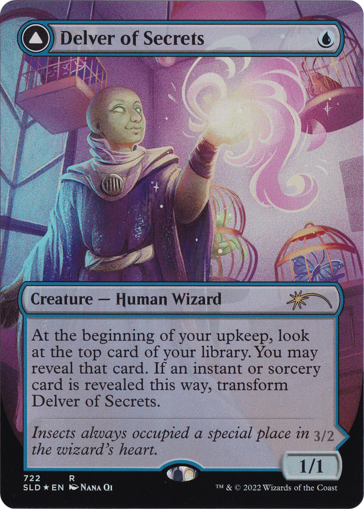 Delver of Secrets // Insectile Aberration (Borderless) [Secret Lair: From Cute to Brute] | Gear Gaming Fayetteville