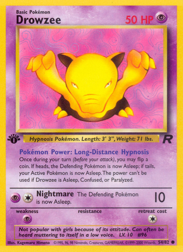 Drowzee (54/82) [Team Rocket 1st Edition] | Gear Gaming Fayetteville