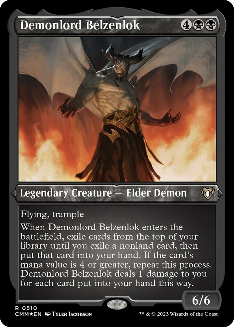 Demonlord Belzenlok (Foil Etched) [Commander Masters] | Gear Gaming Fayetteville