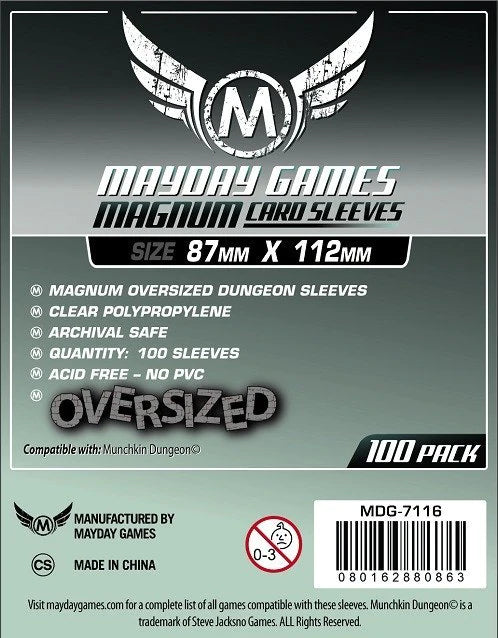 Mayday Games - Magnum Oversized Dungeon Sleeves - 87 X 112 mm | Gear Gaming Fayetteville