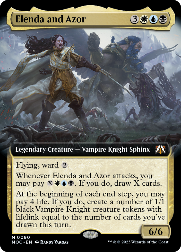 Elenda and Azor (Extended Art) [March of the Machine Commander] | Gear Gaming Fayetteville