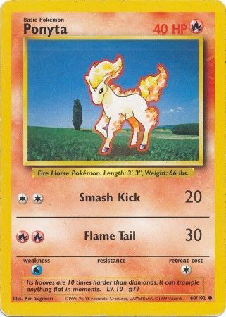 Ponyta (60/102) [Base Set Unlimited] | Gear Gaming Fayetteville