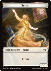 Spirit (0006) // Manifest Double-Sided Token [Duskmourn: House of Horror Tokens] | Gear Gaming Fayetteville