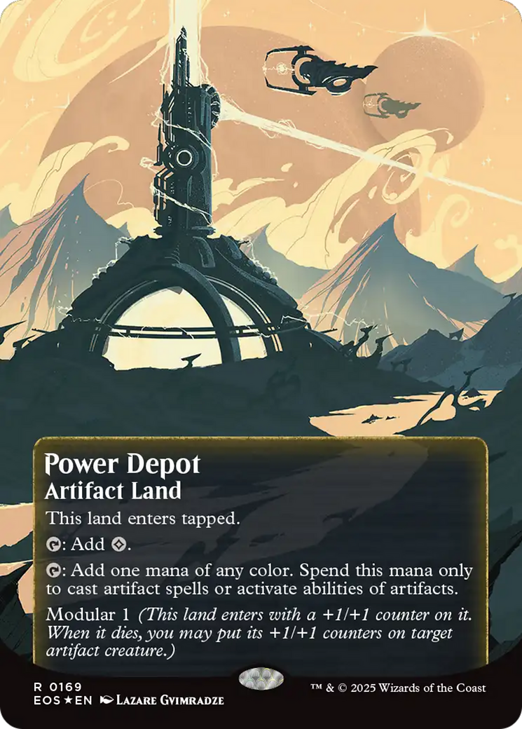 Power Depot (0169) (Borderless) (Galaxy Foil) [Edge of Eternities: Stellar Sights] | Gear Gaming Fayetteville