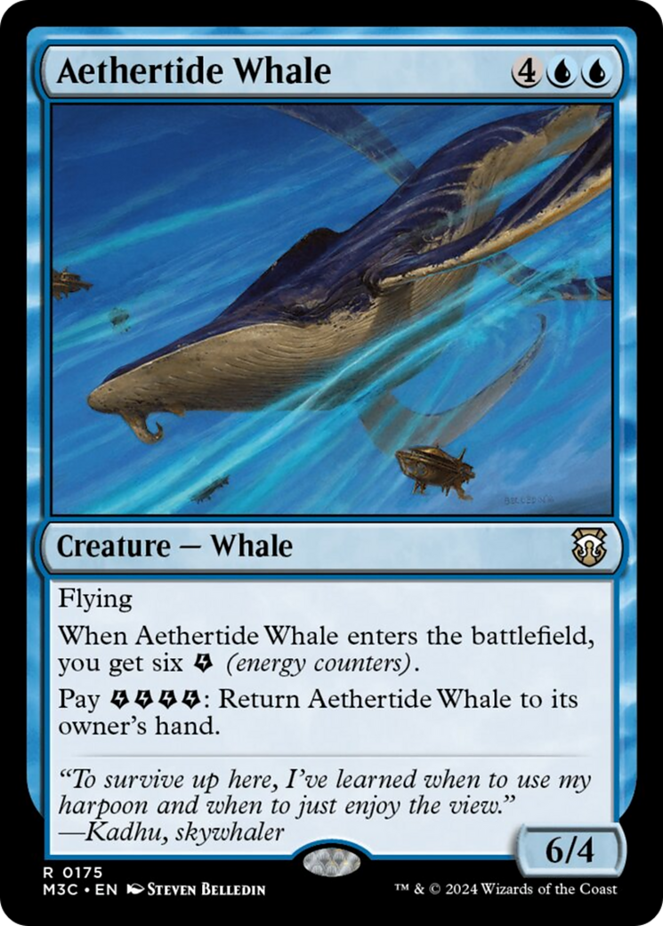 Aethertide Whale (Ripple Foil) [Modern Horizons 3 Commander] | Gear Gaming Fayetteville