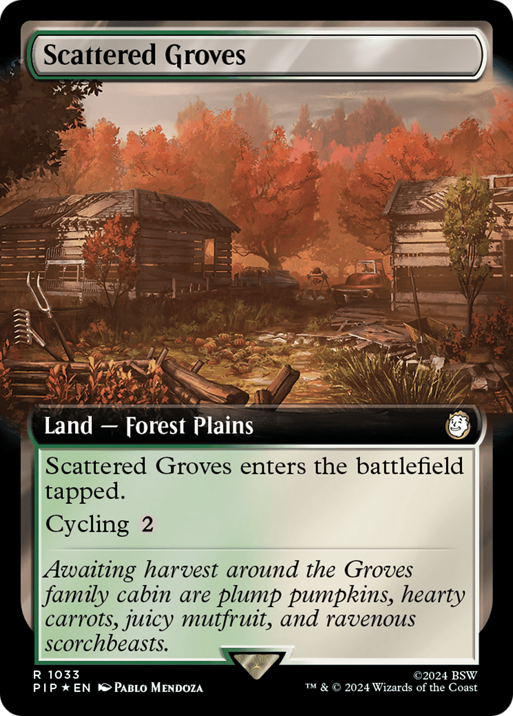 Scattered Groves (Extended Art) (Surge Foil) [Fallout] | Gear Gaming Fayetteville