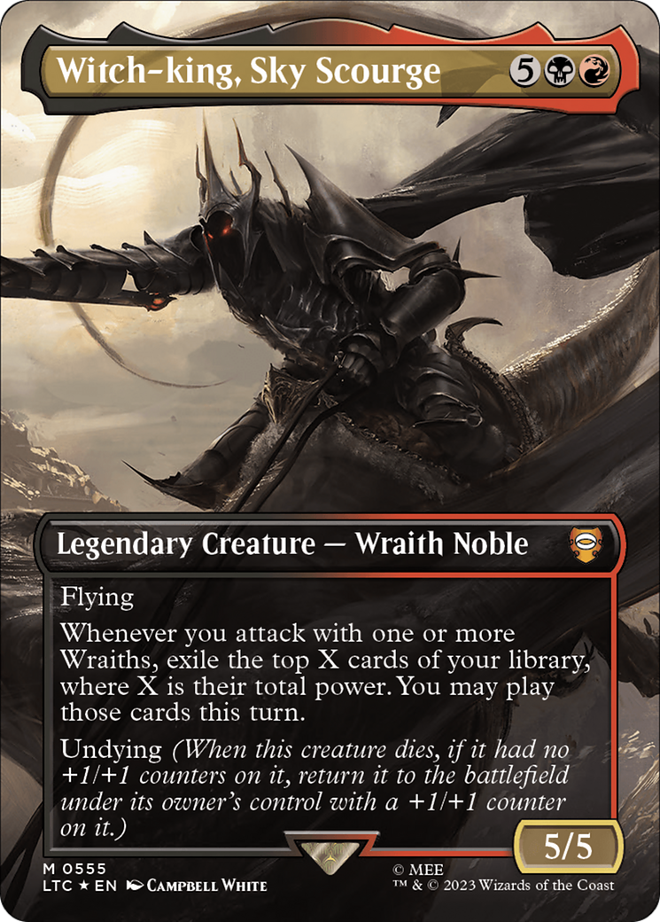 Witch-king, Sky Scourge (Borderless) (Surge Foil) [The Lord of the Rings: Tales of Middle-Earth Commander] | Gear Gaming Fayetteville