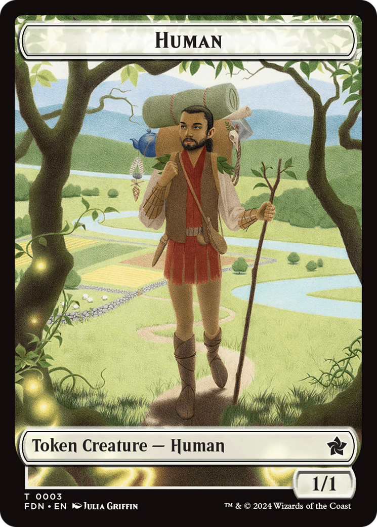 Copy // Human Double-Sided Token [Foundations Tokens] | Gear Gaming Fayetteville