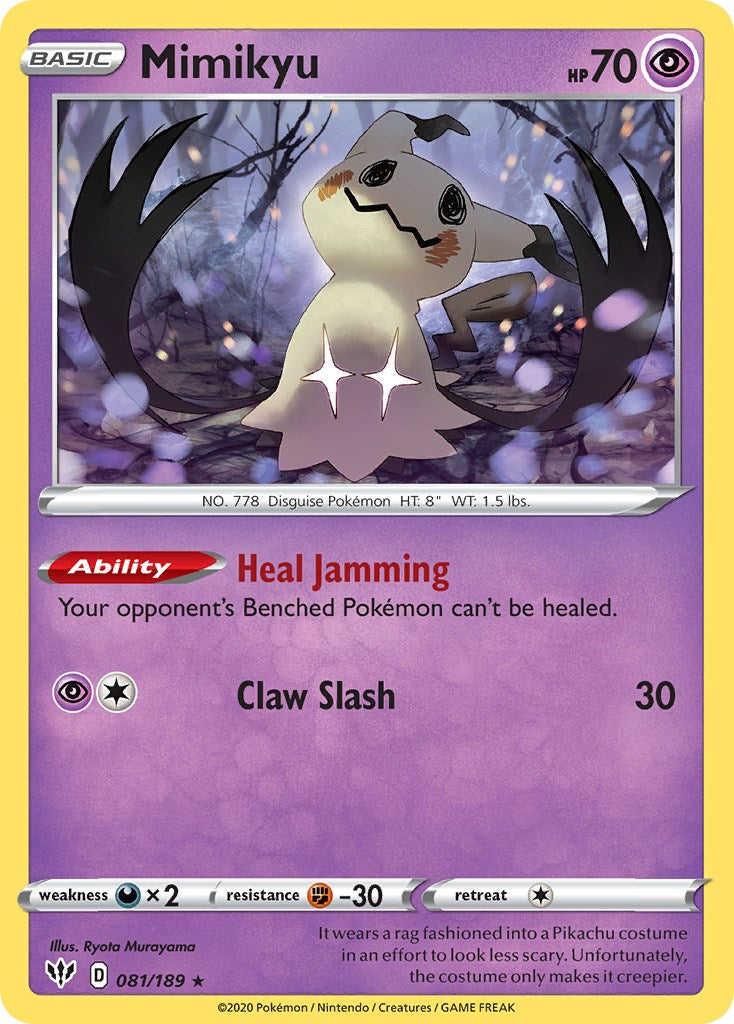 Mimikyu (081/189) (Cosmos Holo) [Sword & Shield: Darkness Ablaze] | Gear Gaming Fayetteville