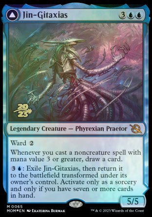 Jin-Gitaxias // The Great Synthesis [March of the Machine Prerelease Promos] | Gear Gaming Fayetteville