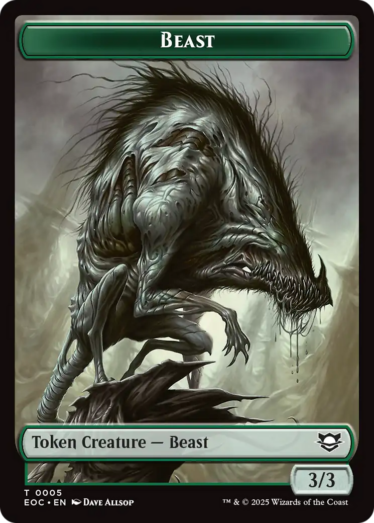 Clue // Beast (0005) Double-Sided Token [Edge of Eternities Commander Tokens] | Gear Gaming Fayetteville