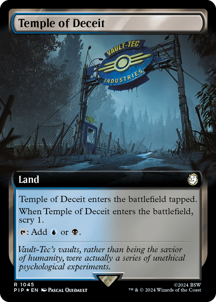 Temple of Deceit (Extended Art) (Surge Foil) [Fallout] | Gear Gaming Fayetteville