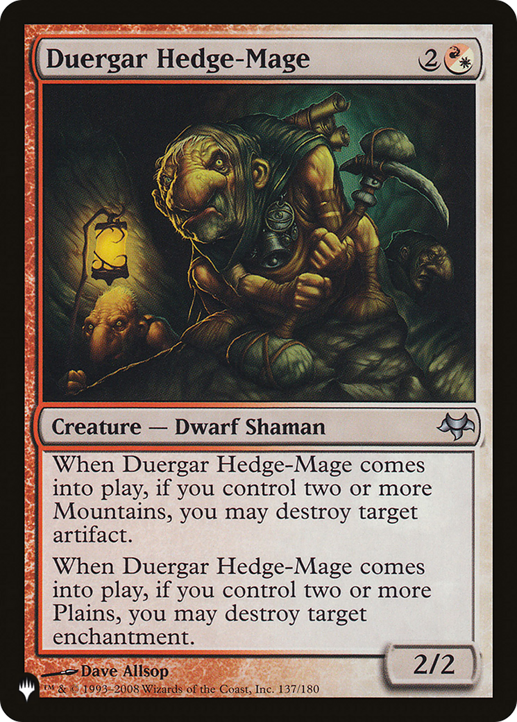 Duergar Hedge-Mage [The List Reprints] | Gear Gaming Fayetteville