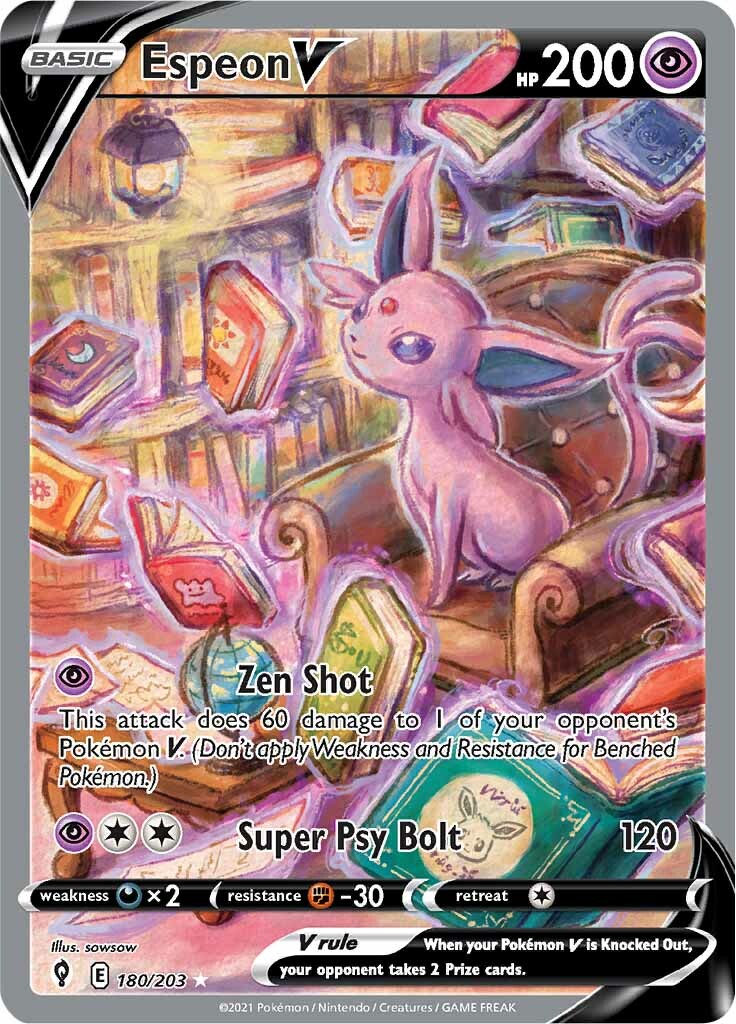 Espeon V (180/203) [Sword & Shield: Evolving Skies] | Gear Gaming Fayetteville