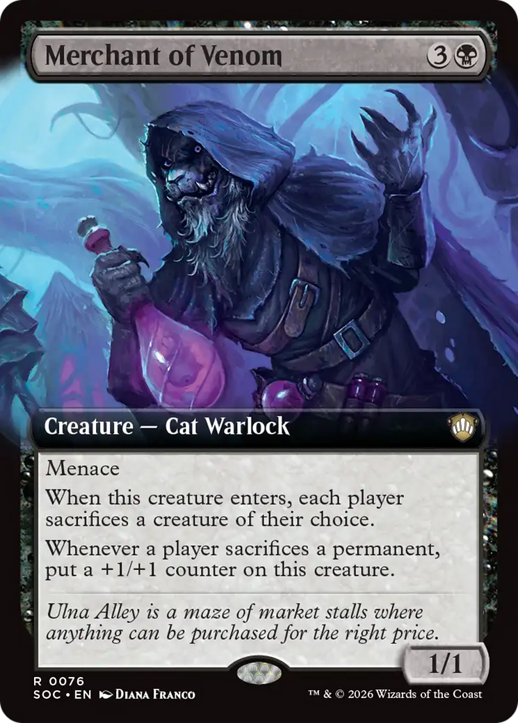 Merchant of Venom (Extended Art) [Secrets of Strixhaven Commander] | Gear Gaming Fayetteville
