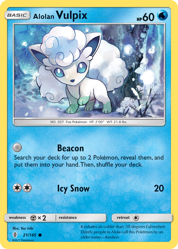 Alolan Vulpix (21/145) [Sun & Moon: Guardians Rising] | Gear Gaming Fayetteville