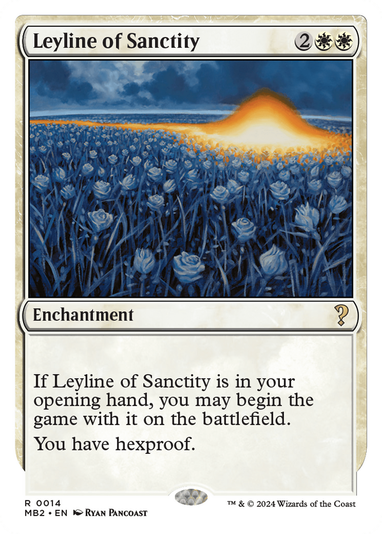 Leyline of Sanctity (White Border) [Mystery Booster 2] | Gear Gaming Fayetteville