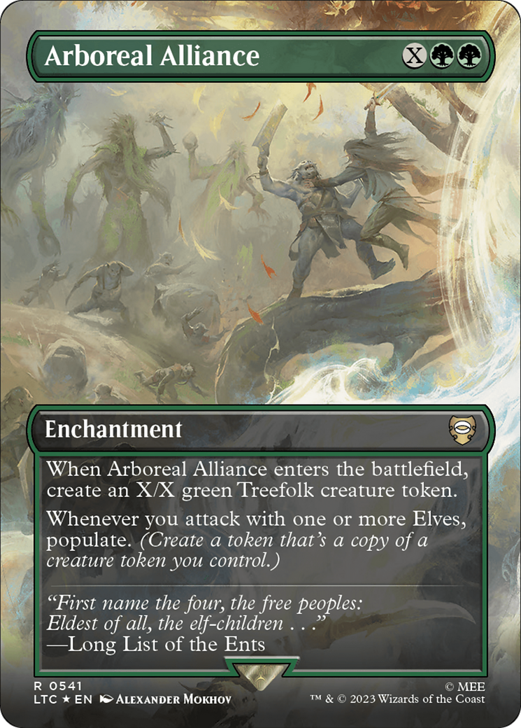 Arboreal Alliance (Borderless) (Surge Foil) [The Lord of the Rings: Tales of Middle-Earth Commander] | Gear Gaming Fayetteville