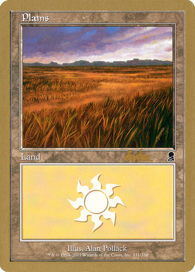 Plains (bk331a) (Brian Kibler) [World Championship Decks 2002] | Gear Gaming Fayetteville