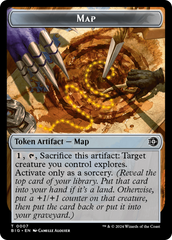 Treasure // Map Double-Sided Token [Outlaws of Thunder Junction Tokens] | Gear Gaming Fayetteville