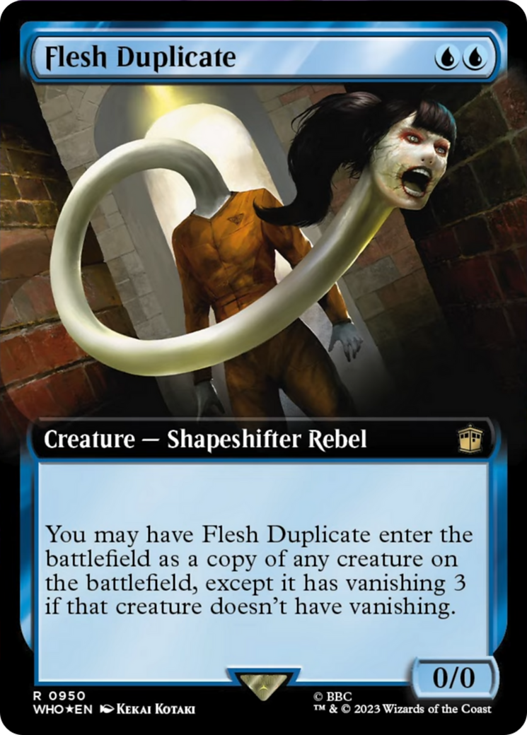 Flesh Duplicate (Extended Art) (Surge Foil) [Doctor Who] | Gear Gaming Fayetteville