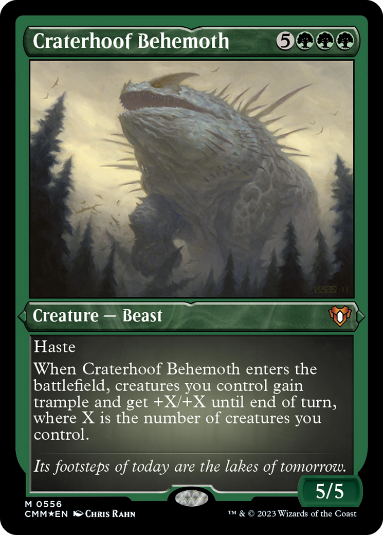 Craterhoof Behemoth (Foil Etched) [Commander Masters] | Gear Gaming Fayetteville