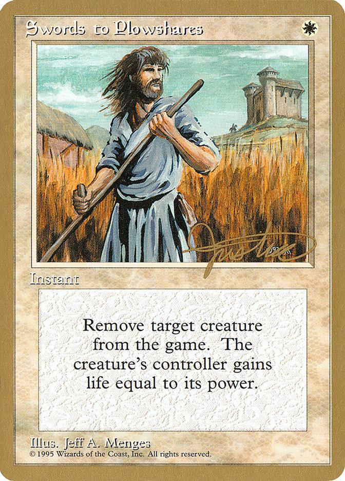 Swords to Plowshares (Mark Justice) [Pro Tour Collector Set] | Gear Gaming Fayetteville