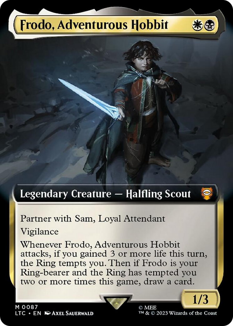 Frodo, Adventurous Hobbit (Extended Art) [The Lord of the Rings: Tales of Middle-Earth Commander] | Gear Gaming Fayetteville