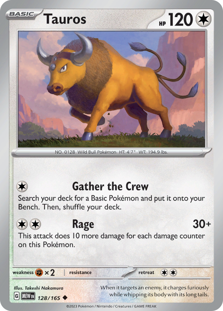 Tauros (128/165) [Scarlet & Violet: 151] | Gear Gaming Fayetteville