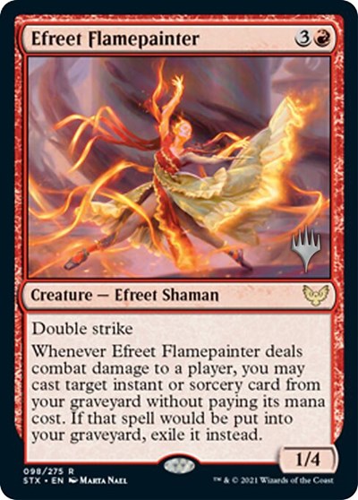 Efreet Flamepainter (Promo Pack) [Strixhaven: School of Mages Promos] | Gear Gaming Fayetteville