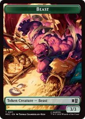 Rhino (013) // Beast (011) Double-Sided Token [Marvel Super Heroes Commander Tokens] | Gear Gaming Fayetteville