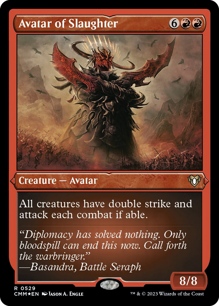 Avatar of Slaughter (Foil Etched) [Commander Masters] | Gear Gaming Fayetteville